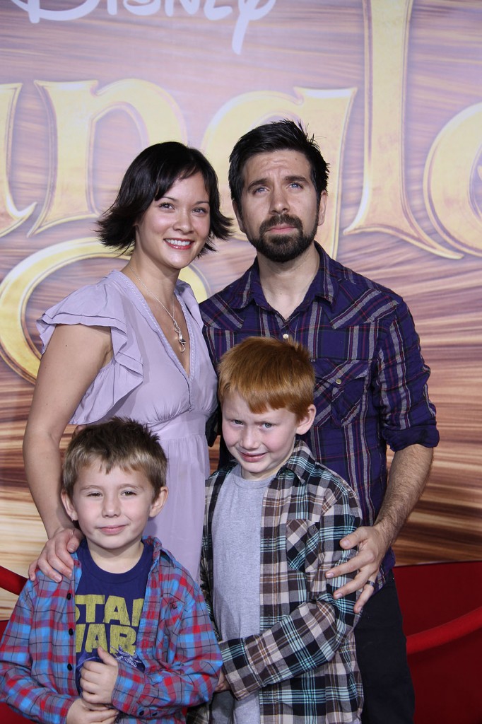 Joshua Gomez, Amy Pham and family at the World Premiere of TANGLED ...