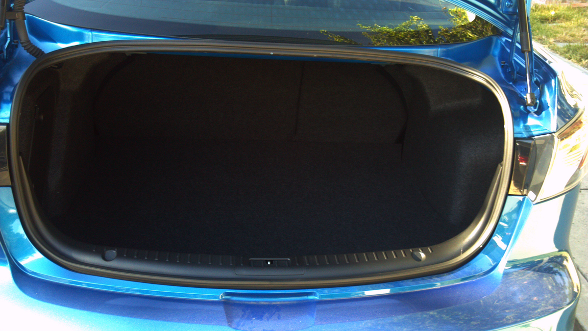 2012 mazda 3 trunk size