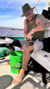 Paul DeGelder Dive Preps for GREAT WHITE SERIAL KILLER: SEA OF BLOOD | ©2024_Discovery+